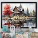 Red Barrel Studio® Red & Gray Lakeouse Majestic Retreat IV On Canvas Print Metal | 30 H x 40 W x 1.5 D in | Wayfair