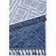 Black/Blue 196 x 40 x 0.1 in Area Rug - Dakota Fields Chirinos Geometric Blue & Black Color Machine Woven Acrylic Indoor/Outdoor Area Rug Metal | Wayfair