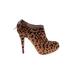 Miu Miu Heels: Brown Animal Print Shoes - Women's Size 37.5 - Closed Toe - Print Wash