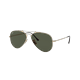 Ray-Ban Unisex Sunglass RB8125 Aviator Titanium - Frame color: Gold, Lens color: Dark Green