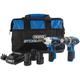 Draper Storm Force� 10.8V Power Interchange Drill and Driver Twin Kit, 3 x 1.5Ah Batteries, 1 x Charger, 1 x Bag