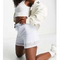 Puma organza mesh high waisted shorts in pale blue - exclusive to ASOS