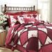 Full/Queen Floral Real Patchwork 100%Cotton Quilt Set Red