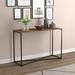 44"L Black X Metal Console Table in Brown Reclaimed Wood - 54 x 84