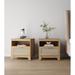 Manhattan Comfort Sheridan Modern Cane Nightstand Set of 2