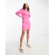 French Connection fitted jersey mini dress in pink