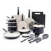 Ceramic Nonstick 23 Piece Kitchen Cookware Pots and Frying Sauce Saute Pans Set with Kitchen Utensils, Dishwasher Safe