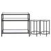 3pcs Tempered Glass Console Table & 2 Set Round Accent Living Room - 54 x 84