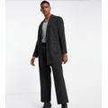 Reclaimed Vintage longline pinstripe blazer co-ord-Black