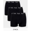 French Connection 3 pack logo boxers in black