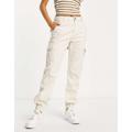 Urban Classics utility trousers with pocket detail in whitesand