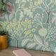 nu wallpaper GROOVY GARDEN GREEN peel & stick wallpaper