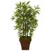 Nearly Natural 45 inch Bamboo Artificial Tree in Brown Planter