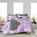 Twin/Twin XL Size Egyptian Cotton 1000 Thread Count Duvet Cover Solid Ultra Soft & Breathable 3 Piece Luxury Soft Wrinkle Free Cooling Sheet (1 Duvet Cover with 2 Pillowcases Lilac)