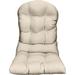 Indoor/Outdoor Tufted Adirondack Chair Seat Cushion Choose Color (Solid Ivory)