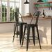 Dothan Series Black 30 High Metal Bar Height Stool With Removable Back For Indoor-Outdoor Use