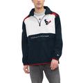 Men's Tommy Hilfiger Navy/White Houston Texans Carter Half-Zip Hooded Top