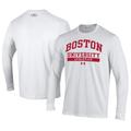Men's Under Armour White Boston University Athletics Performance Long Sleeve T-Shirt
