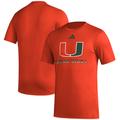 Men's adidas Orange Miami Hurricanes Fadeaway Basketball Pregame AEROREADY T-Shirt