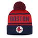 Men's Fanatics Branded Navy/Red Boston Red Sox Cooperstown Collection Cuffed Knit Hat with Pom