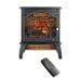 Electric Fireplace Stove 18 Freestanding Fireplace Heater with 3D Flame Effect for Living Room Bedroom 1500W