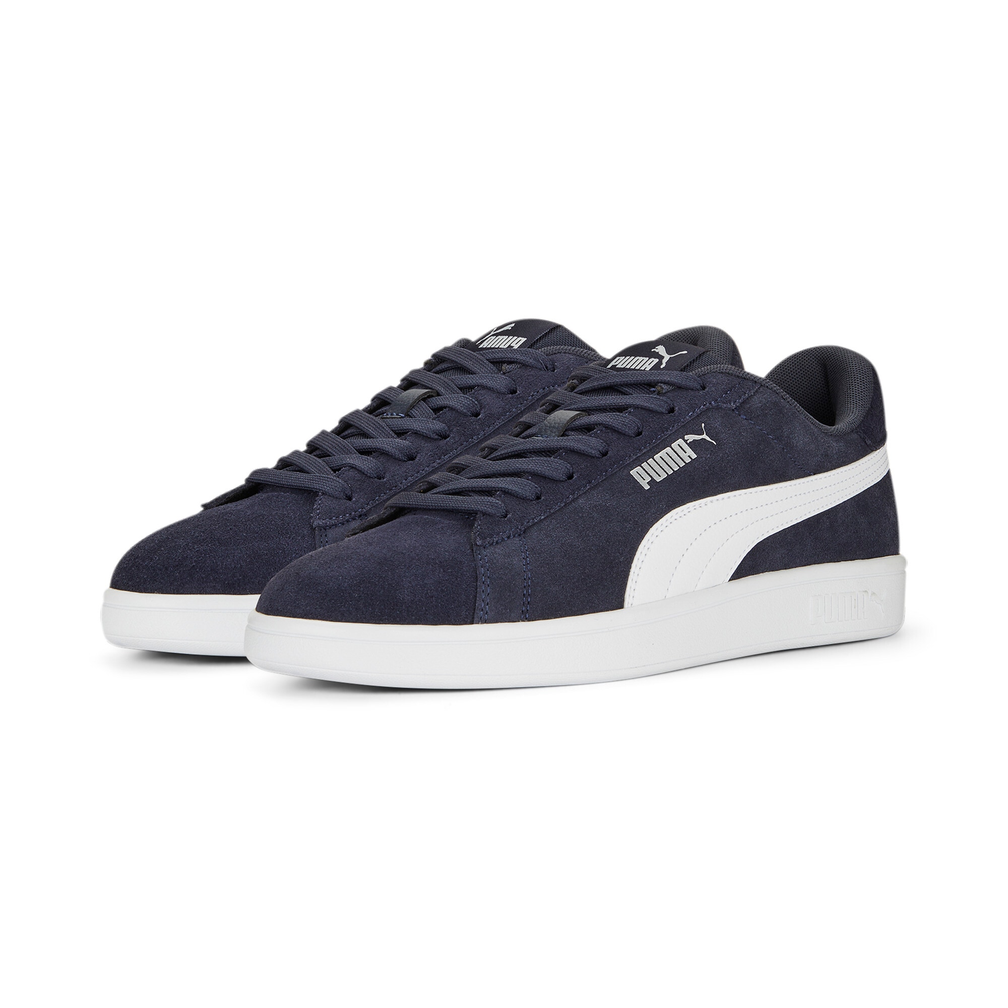Sneaker PUMA "SMASH 3.0", Damen, Gr. 44, blau (parisian night, puma weiß, puma silber), unifarben, Schuhe Sneaker
