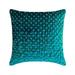 Euro Pillow Blue 26 x26 (65x65 cm) Euro Sham Pillows Velvet Quilted & Geometric Euro Size Shams For Bed Solid Pattern Modern Style - Adding Teal