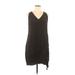 Mint Velvet Casual Dress - Mini V-Neck Sleeveless: Black Print Dresses - Women's Size 16