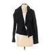 Simply Vera Vera Wang Blazer Jacket: Short Black Print Jackets & Outerwear - Women's Size Small