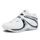AND1 Rise Men’s Basketball Shoes, Sneakers for Indoor or Outdoor Street or Court, Sizes 7 to 15, White/Silver Grey/Silver Grey, 12 Women/10.5 Men