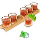 INFTYLE Shot Glass Set - 2oz/60ml Set of 6 Shot Glass Tray Holder Set Thick Base for Club Bar Party (6pcs)