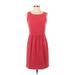 J.Crew Casual Dress - Sheath Scoop Neck Sleeveless: Red Solid Dresses - Women's Size 0