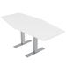 Skutchi Designs, Inc. 6 Person Hexagon Conference Table w/ T Base Wood/Metal in White | 29 H x 69.5 W x 33.5 D in | Wayfair HAR-HEX.IR-34x70-T-XD09