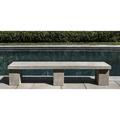 Campania International Biscayne Cast Stone Garden Outdoor Bench Stone/Concrete in Brown | Wayfair BE-132-AL