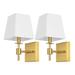 17 Stories Iron Armed Sconce Metal/Fabric in Yellow | 11.25 H x 7.25 W x 5.5 D in | Wayfair 60257A1F5D4E4B6B99B6B1C0CD571C8F