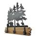 Millwood Pines Annelotte Solid Wood 3 - Hook Wall Mounted Coat Rack Wood/Metal in Brown | 16 H x 14 W x 1.5 D in | Wayfair