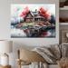 Red Barrel Studio® Red & Gray Lakeouse Majestic Retreat V On Canvas Print Canvas, Cotton | 12 H x 20 W x 1 D in | Wayfair