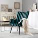 Wingback Chair - Everly Quinn Anesti 27.6" Wide Velvet Wingback Chair Velvet in Green | 38.2 H x 18.1 W x 32.1 D in | Wayfair