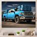 Latitude Run® Teal Pickup Truck Cargo Carrier On Canvas Print Plastic | 34 H x 44 W x 1.5 D in | Wayfair 32AA87B209694D788EF414AC6A2CA3DA