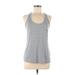 Nike Active Tank Top: Gray Color Block Activewear - Women's Size Medium