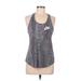 Nike Active Tank Top: Gray Chevron/Herringbone Activewear - Women's Size Medium