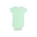 Child of Mine by Carter's Short Sleeve Onesie: Green Bottoms - Kids Girl's Size Small