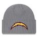 Men's New Era Gray Los Angeles Chargers Color Pack Multi Cuffed Knit Hat