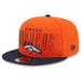 Men's New Era Orange/Navy Denver Broncos Headline 9FIFTY Snapback Hat