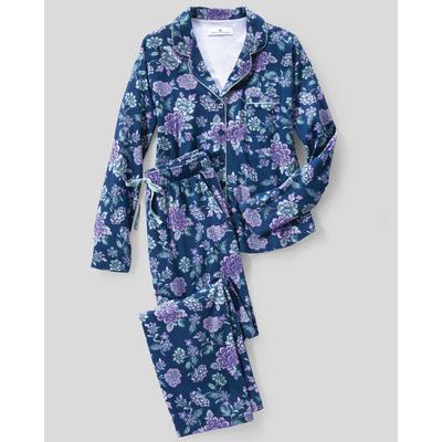 Appleseeds Women's Karen Neuburger® Dotty Blossom Girlfriend Pajamas Set - Purple - PL - Petite