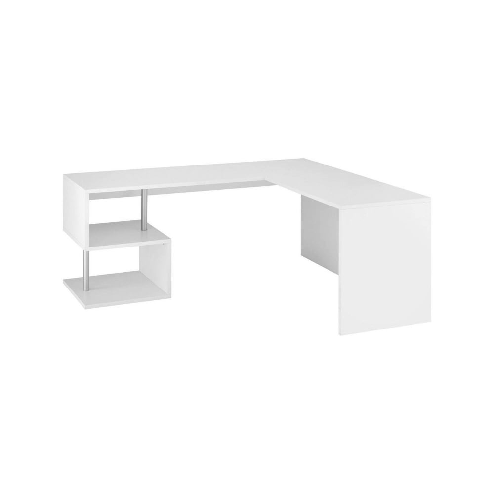 Bureau effet bois blanc 160x60 cm