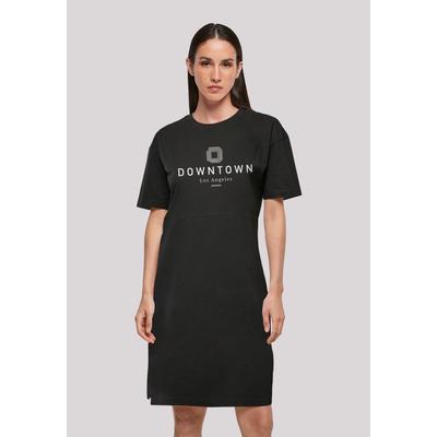 Shirtkleid F4NT4STIC "Downtown LA", Damen, Gr. XL, schwarz, Obermaterial: 100% Baumwolle, casual, oversize, Rundhals, Kurzarm ohne Bündchen, Kleider, Print Image