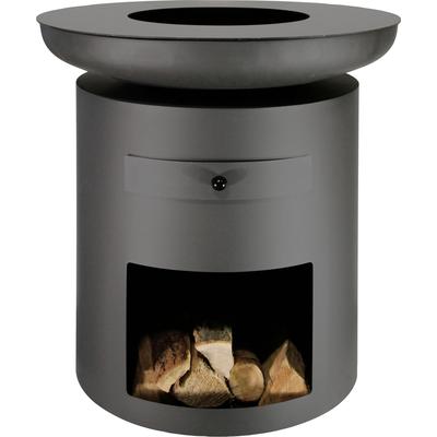 Holzkohlegrill BUSCHBECK "Grillsäule Sioux", schwarz, B:80cm H:88cm T:80cm, Grills, BxH: 80x88cm Image