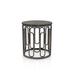 Lars Modern Round End Table with Marble Top, Metal Legs, Sturdy Decorative Metal Base by Furniture of America