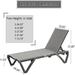 Patio Chaise Lounge with Adjustable Backrest (2 Lounge Chairs)